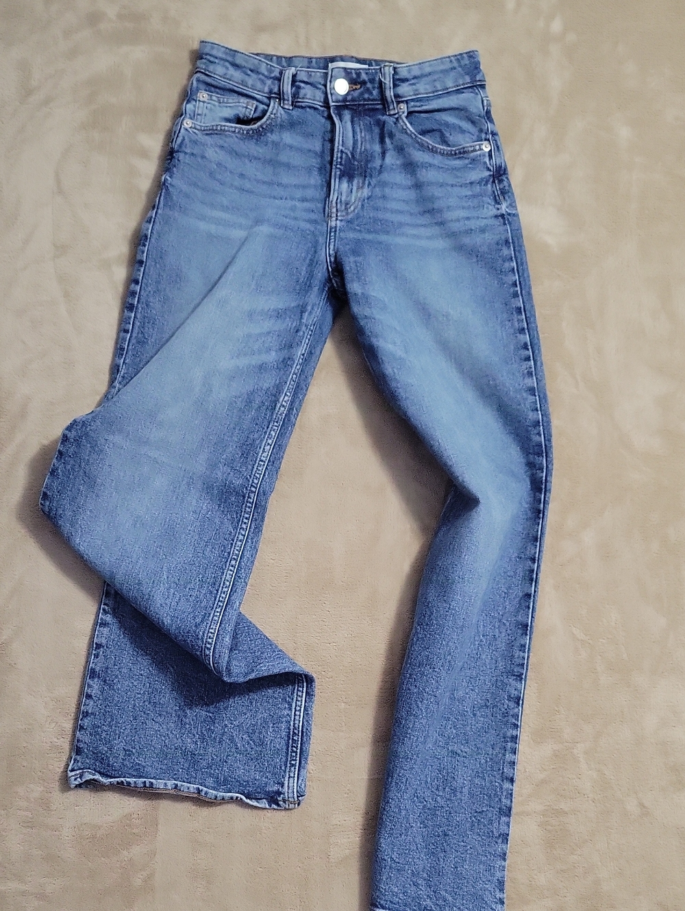 H&M Light Blue Wide-Leg Flare Jeans